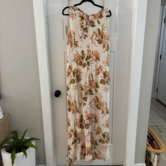 NWT Reformation Senna Bella Floral High Slit Sleeveless Maxi Dress Size 16 New - Picture 6 of 11